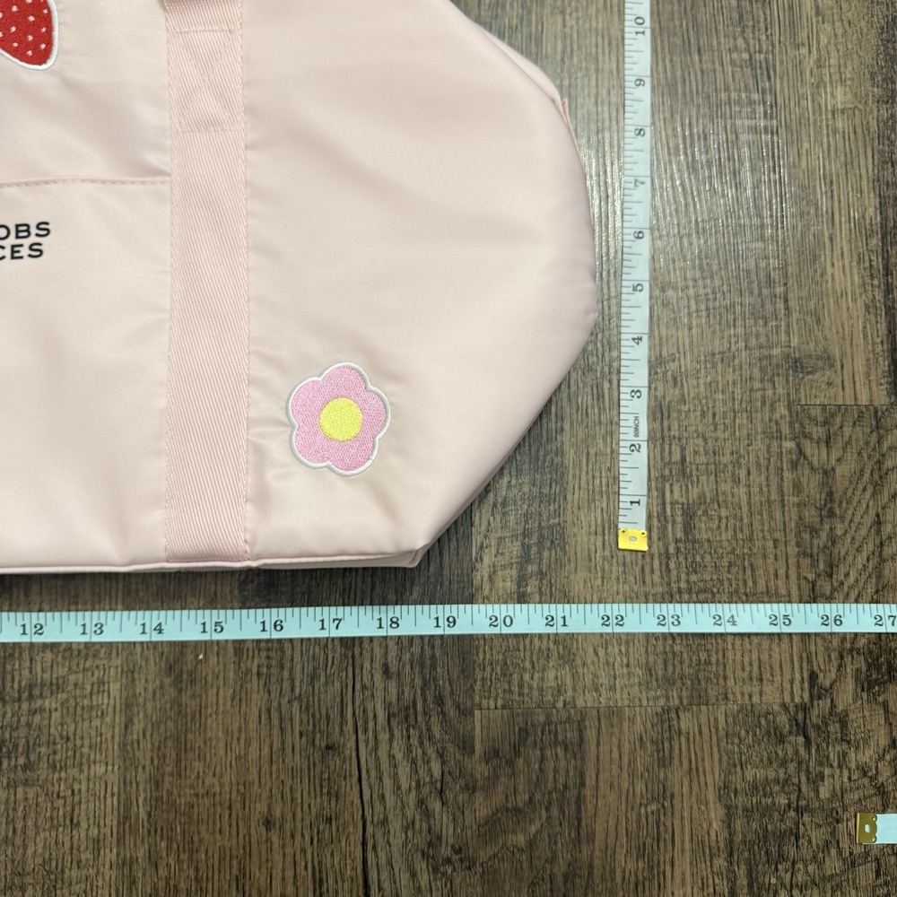 NWT Marc Jacobs Fragrances Pink Duffel Bag Star Cat Strawberry Appliqué Patches - Picture 3 of 11